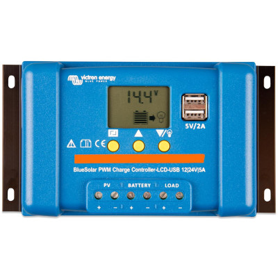 PWM solární regulátor Victron Energy BlueSolar-LCDandUSB 5A