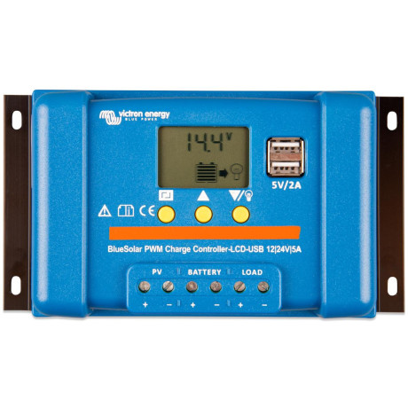 PWM solární regulátor Victron Energy BlueSolar-LCDandUSB 5A