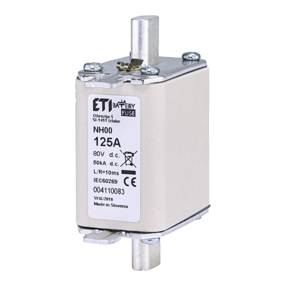 Nožová pojistka DC M00 gBat 125A/80V DC Nožová pojistka DC M00 gBat 125A/80V DC
