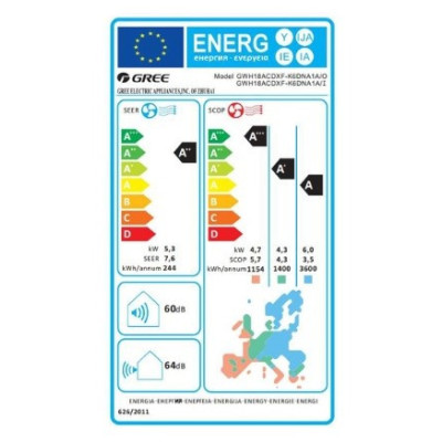 Set Gree Fairy II 18 in Farbe + Wifi, Split-Wand-Klimaanlage