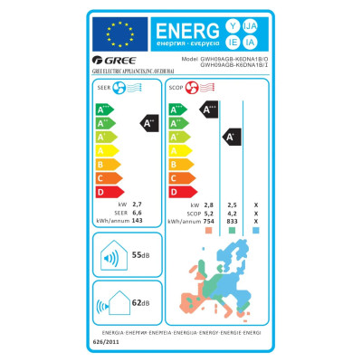 Set Gree Pular 9 + wifi , Split-Wand-Klimaanlage