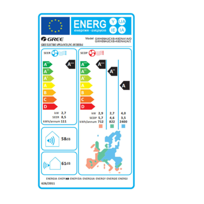 Set Gree Fairy II 9 weiß + wifi , Split-Wandklimagerät