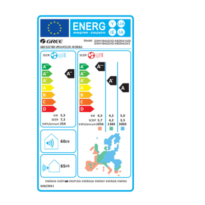 Set Gree Fairy II 18 weiß + wifi , Split-Wandklimagerät