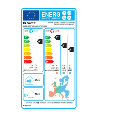 Set Gree Fairy II 24 weiß + wifi , Split-Wandklimagerät