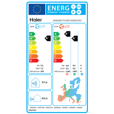 Set Flexis Plus 50 black + wifi , split wall air conditioner - including installation