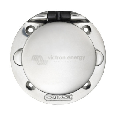 Power Inlet stainless steel with cover 32A/250Vac (2p/3w)