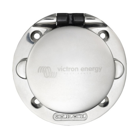 Power Inlet stainless steel with cover 32A/250Vac (2p/3w)