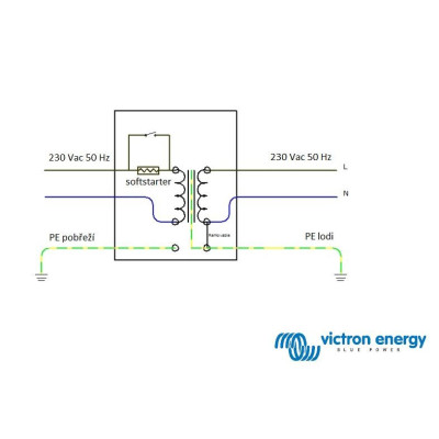 Oddělovací transformátor Victron 3600 W, vstup 115/230 V, výstup 115/230 V